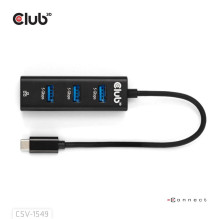 CLUB3D CSV-1549 sąsajos šakotuvas USB C tipo 5000 Mbit/s juodas