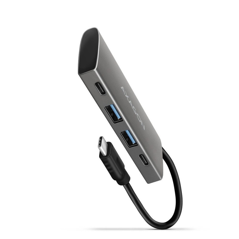 Axagon HMC-4G2 sąsajos šakotuvas USB 3.2 Gen 2 (3.1 Gen 2) Type-C 10000 Mbit / s Pilka