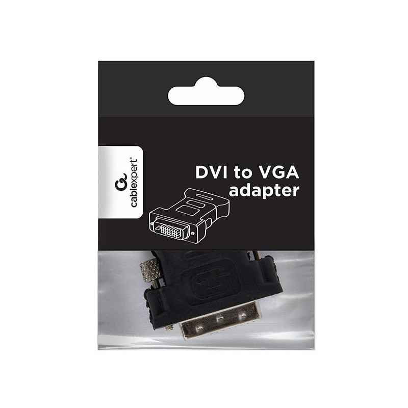 Gembird A-DVI-VGA-BK DVI-A kabelio lyties keitiklis VGA 15-pin Metalinė juoda