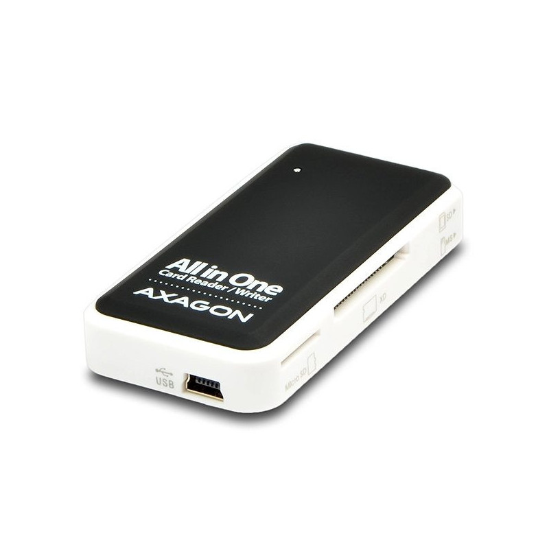 Axagon CRE-X1 kortelių skaitytuvas USB 2.0 juoda balta