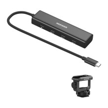 USB Šakotuvas - NEEWER PS020E 4 Prievadų USB-C, Juodas USB Šakotuvas - NEEWER PS020E 4 Prievadų USB-C, Juodas