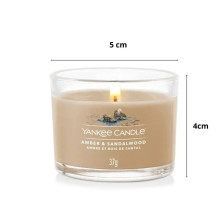 Kvapioji Žvakė - YANKEE Home Amber &amp; Sandalwood 37 g Smėlio Ruda
