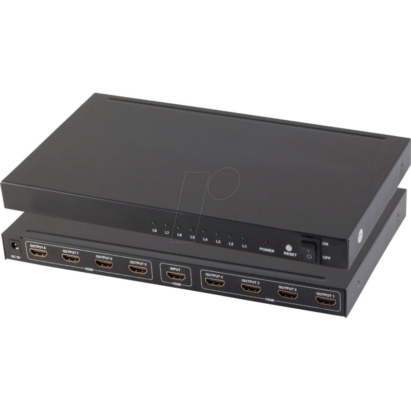 Shiverpeaks PROFESSIONAL HDMI splitter 1x8 4K30HZ Black