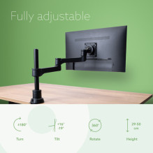 MONITOR ACC ARM ZEPHER SINGLE / RGOVLZE4SI R-GO TOOLS