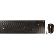 Klaviatūra Cherry DW 9100 SLIM belaidė RF + Bluetooth AZERTY Prancūzų Black