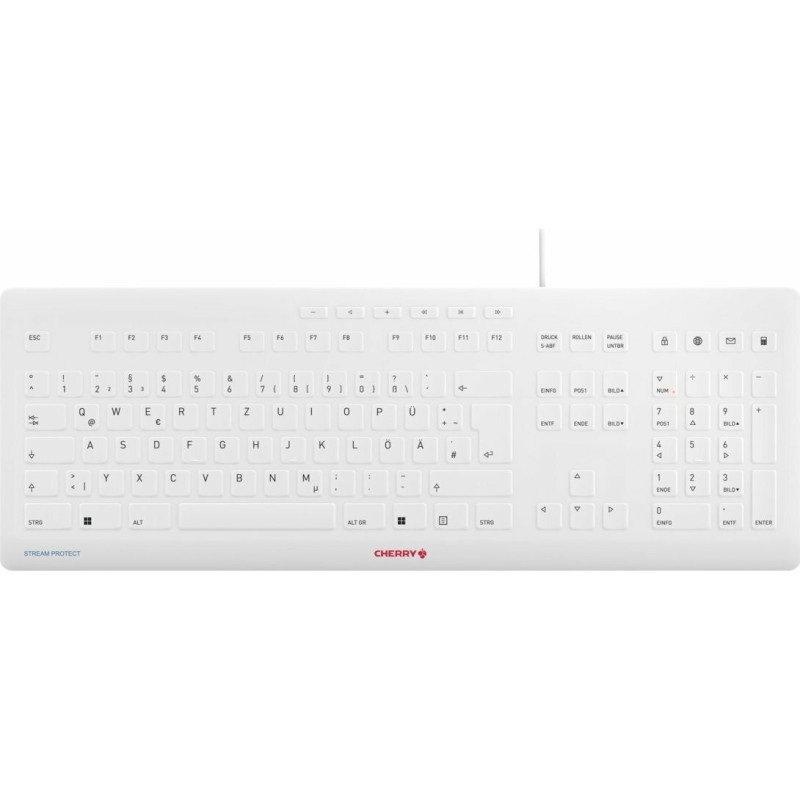 Klaviatūra Cherry CHERRY Stream USB klaviatūra QWERTZ Vokiečių Grey