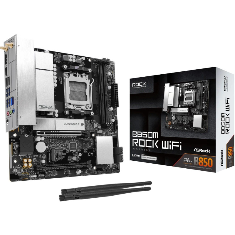 ASRock ASRock B850M Rock WiFi AM5 mATX motherboard HDMI / DP DDR5