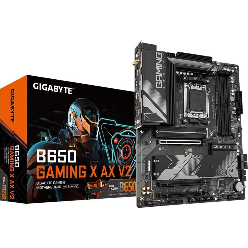 GIGABYTE B650 GAMING X AX V2 Pagrindinė DDR5 - AMD Ryzen 9000 serijos procesoriai 8+2+2 fazių VRM iki 8000MHz 1xPCIe 5,0