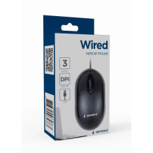 Gembird MUS-U-01 mouse Ambidextrous USB Type-A Optical 1000 DPI