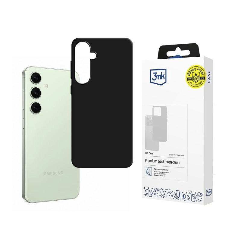 3MK Matt mobile phone case 17 cm (6.7") Cover Black