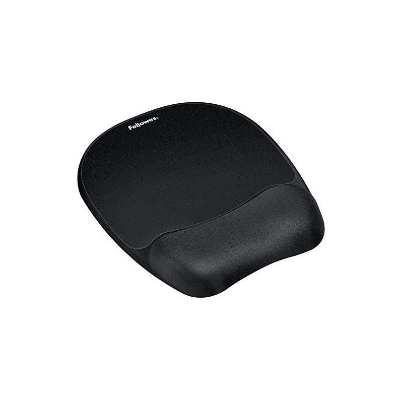 Fellowes Mouse Mat Wrist Support Memory Foam Mouse Pad Ergonomic Mouse Mat Black