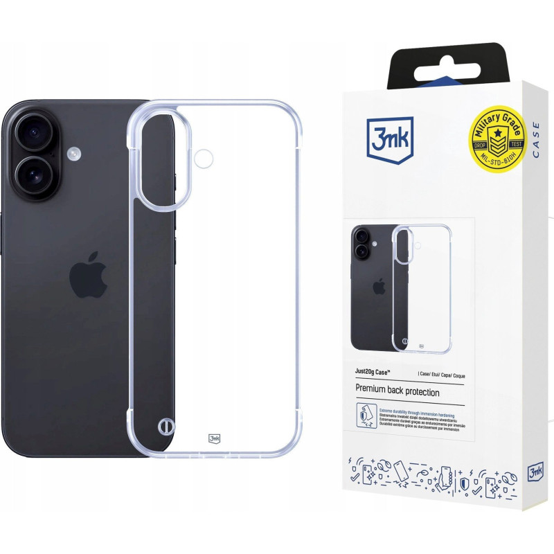 Apple iPhone 16 – 3mk Just20g Aiškus Case