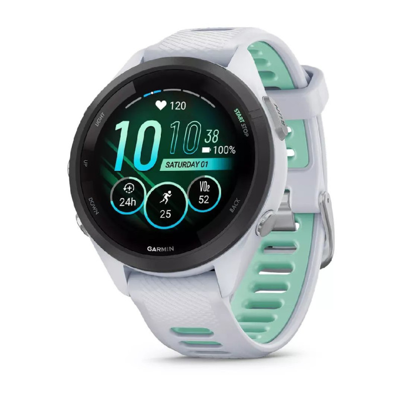 Garmin Forerunner 265S 2.79 cm (1.1") AMOLED 42 mm Digital 360 x 360 pixels Touchscreen Black White Wi-Fi GPS (sate