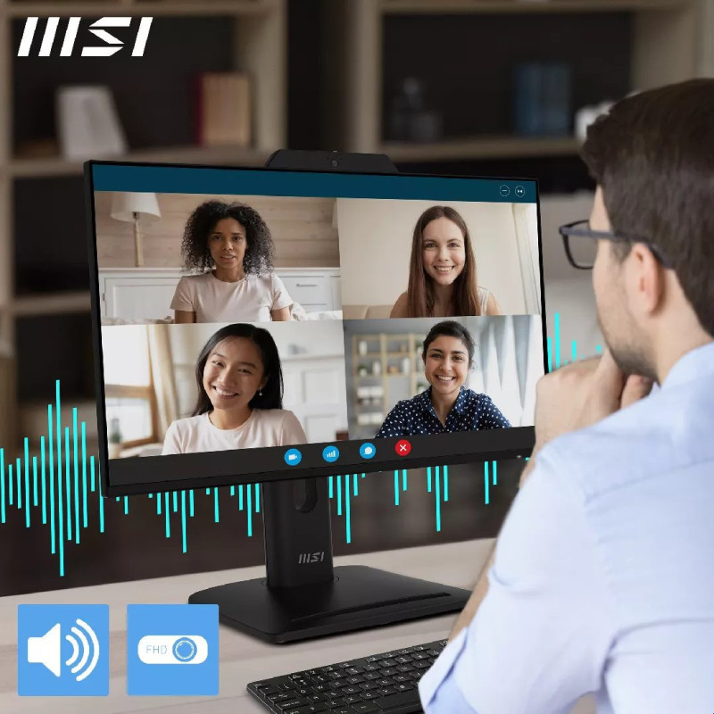 MSI Pro MP242PMG 23.8 Inch Monitor FHD (1920 x 1080) 120Hz IPS 1ms 1x HDMI 1.4b 1x DP 1.2a 1x D-Sub(VGA) 2xUSB 5Gbps Typ