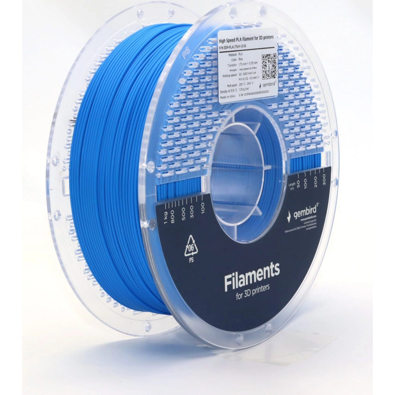 Gembird GEMBIRD Filament PLA High Speed niebieski 1 75 mm 1 kg