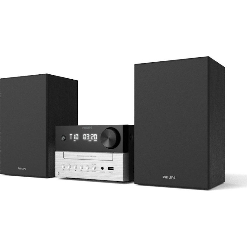 PHILIPS muzikos sistema su „Bluetooth“ CD grotuvu 20W juoda / sidabrinė