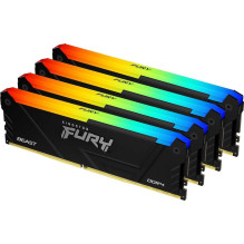 Kingston Fury Beast RGB Black 4x16GB DDR4 3200MHZ DIMM KF432C16BB2AK4 / 64