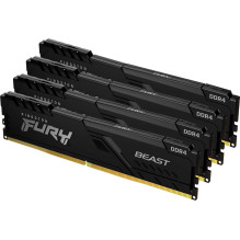 Kingston Fury Beast Black 4x16GB DDR4 3200MHz DIMM CL16 KF432C16BB1K4 / 64 Kingston Fury Beast Black 4x16GB DDR4 3200MHz DIMM CL16 KF432C16BB1K4 / 64
