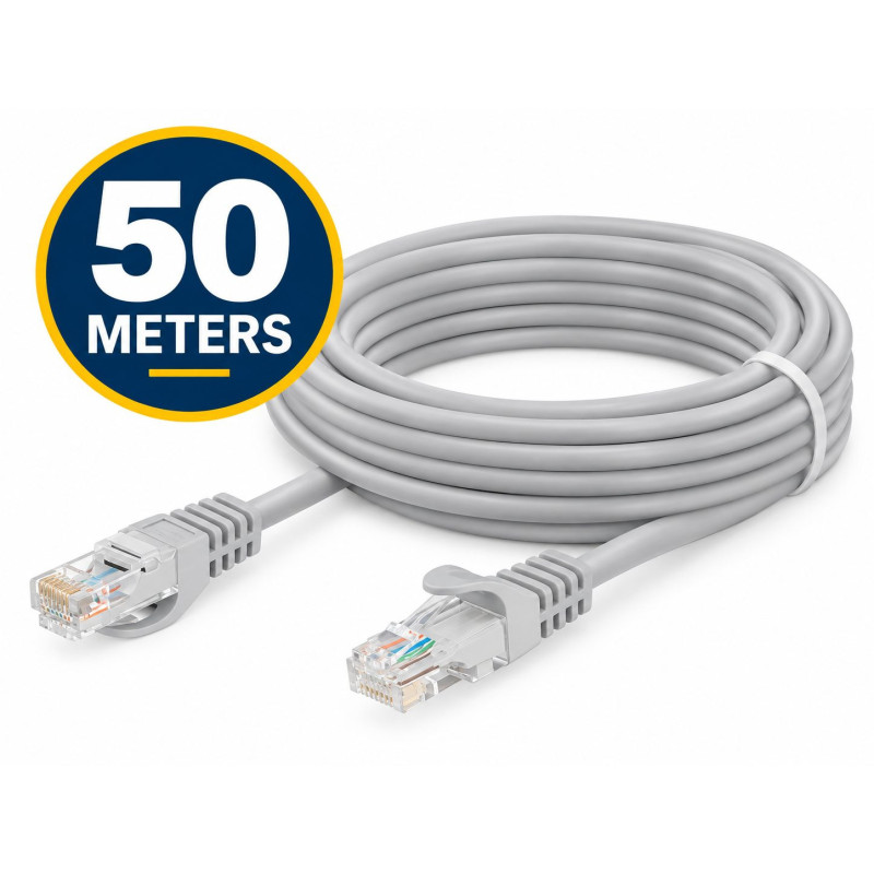 Komutacinis laidas, U / UTP, Cat 5e, RJ45 kištukas, abiejose pusėse, daugiagyslis, CCA