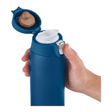 TRAVEL MUG light Thermobecher (Dunkelblau, 0,4 litro, Flip-Deckel)