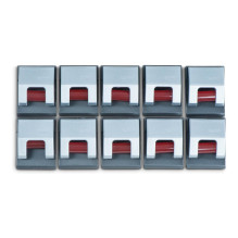 Rollenclips 3.3 cm selbstklebend, Wandmontage silber Rollenclips 3.3 cm selbstklebend, Wandmontage silber