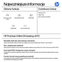 HP ProDesk 4 Mini G1i CU5 225T / 16GB / 512SSD / W11 Pro QWERTY HP ProDesk 4 Mini G1i CU5 225T / 16GB / 512SSD / W11 Pro QWERTY