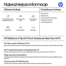 HP EliteBook X G1i Flip 14 CU7 258V / 32GB / 512SSD / W11 Pro QWERTY Touch HP EliteBook X G1i Flip 14 CU7 258V / 32GB / 512SSD / W11 Pro QWERTY Touch