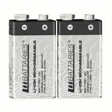 Liibattaries USB-C Rechargeable Powerful batteries Lithium-Ion 6F22 6LR61 MN1604 "Krona" 9V 500mAh 9V (2pcs) Liibattaries USB-C Rechargeable Powerful batteries Lithium-Ion 6F22 6LR61 MN1604 "Krona" 9V 500mAh 9V (2pcs)