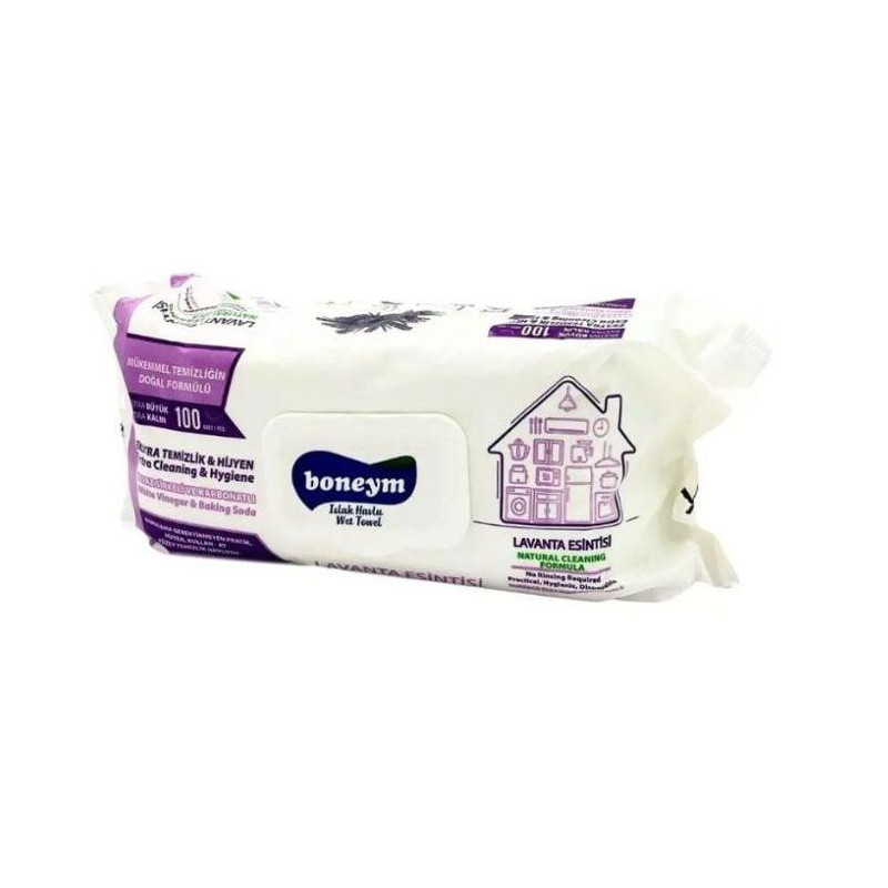 Wet wipes for various surfaces Lavender Boneym, 100 pcs.