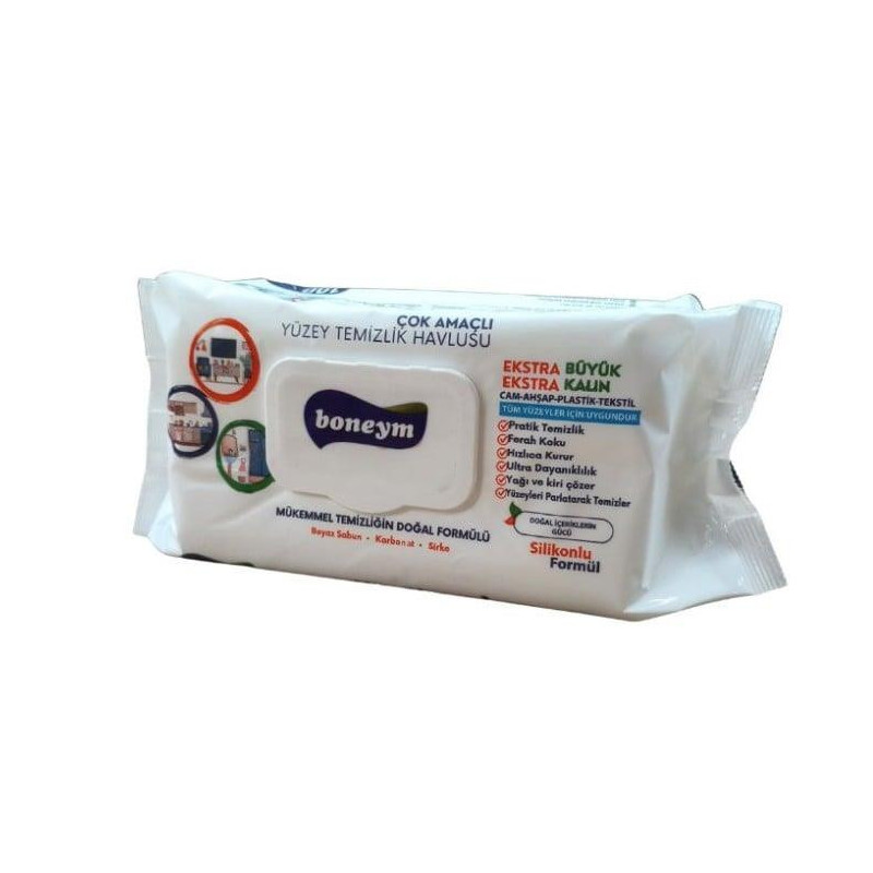 Wet wipes for various surfaces Boneym, 100 pcs.