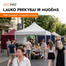 Shopping Tent 3x6 White Zeltpro PROFRAME