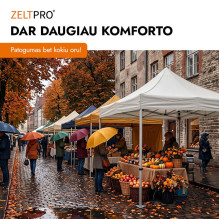 Prekybinė Palapinė 3x6 Balta Zeltpro PROFRAME