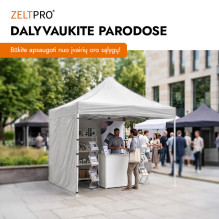 Prekybinė Palapinė 3x6 Balta Zeltpro PROFRAME