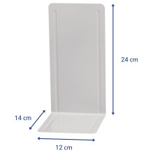 Bookends 12.0 x 14.0 x 24.0 cm grey