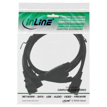 INLINE Power Y-Cable for Cold Appliances 1x C14 to 2x C13 1m