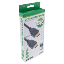INLINE Zertifiziertes HDMI Kabel Ultra High Speed HDMI 8K4K Stecker Stecker schwarz gold 3m