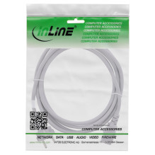 INLINE Power cord, Schuko plug, straight to IEC connector, grey, 5m