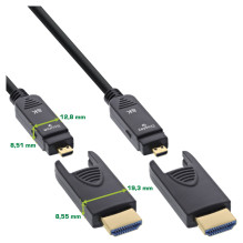 InLine HDMI AOC Kabel Ultra High Speed HDMI 8K4K Stecker abnehmbar 25m - Kabel - Audio / Multimedia (17925O) InLine HDMI AOC Kabel Ultra High Speed HDMI 8K4K Stecker abnehmbar 25m - Kabel - Audio / Multimedia (17925O)