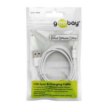 Goobay Lightning auf USB 1m Weiß Apple MFI zertifiziert / Sync- / Ladekabel / Datenkabel Goobay Lightning auf USB 1m Weiß Apple MFI zertifiziert / Sync- / Ladekabel / Datenkabel