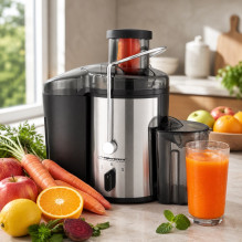 Esperanza EKJ002 sulčiaspaudė, juoda, nerūdijantis plienas, 500 W Esperanza EKJ002 sulčiaspaudė, juoda, nerūdijantis plienas, 500 W