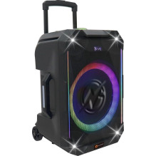 N-GEAR THE FLASH 1540 - Karaoke Speaker - 15" Woofer - Bluetooth - LED Light Show - Incl. Wireless Microphones