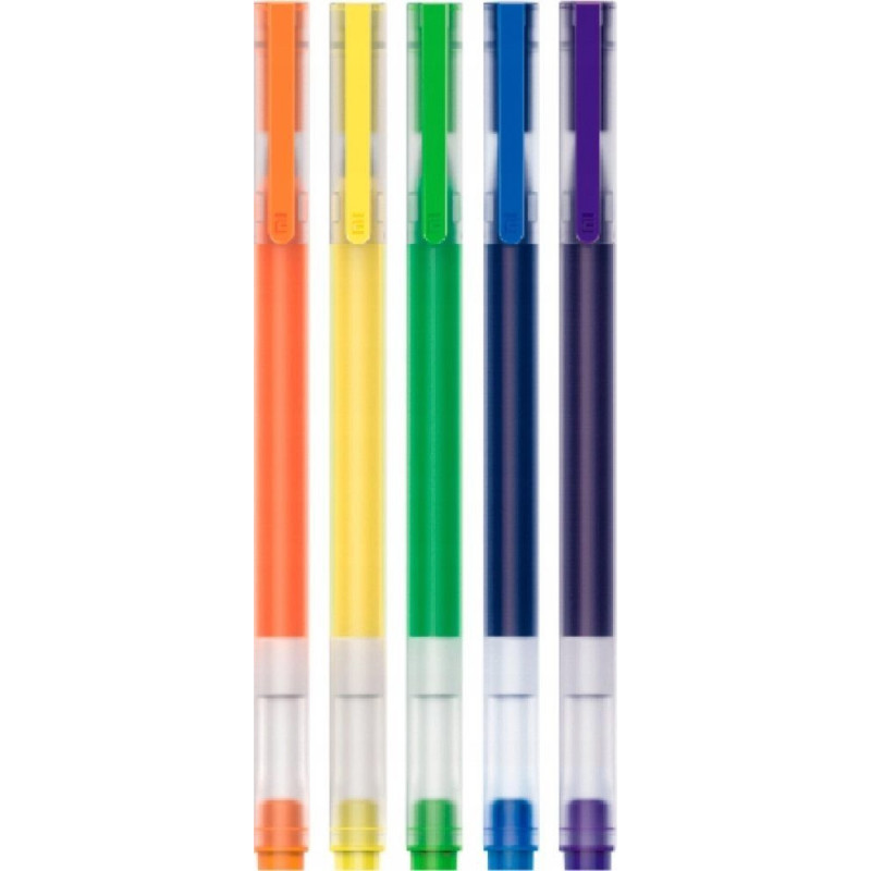 Xiaomi BHR8860GL gelio rašiklis Gelio rašiklis su dangteliu Blue Žalia Oranžinė Violetinė Geltona 5 vnt.