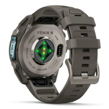 Išmanusis laikrodis Garmin Fenix 9 - 47mm Titano su Pebble pilka silikonine apyranke Išmanusis laikrodis Garmin Fenix 9 - 47mm Titano su Pebble pilka silikonine apyranke