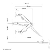 Tischhalterung für Flachbildschirme bis 32" (81 cm) 8KG FPMA-D750BLACK Neomounts Tischhalterung für Flachbildschirme bis 32" (81 cm) 8KG FPMA-D750BLACK Neomounts