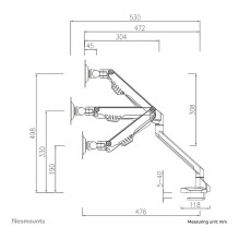 Tischhalterung für Bildschirme bis 32'' (81cm) 8KG FPMA-D750BLACK2 Neomounts