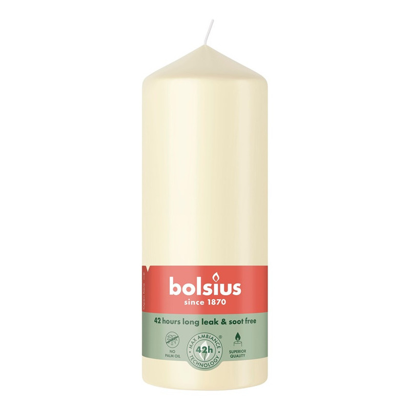 Candle, cylindrical Bolsius, 15 / 5.8 cm, ivory