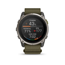 Garmin Enduro 4 with dark olive ComfortFit fabric band
