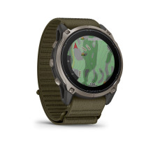 Garmin Enduro 4 with dark olive ComfortFit fabric band
