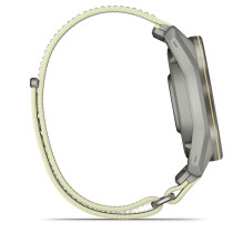 Garmin Approach S72 47mm Silver / Citron Ti Bezel with Fog Grey / Citron ComfortFit Fabric Band