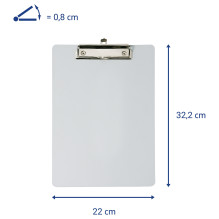 Clipboard DIN A4 silver